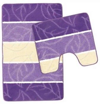 Коврик  для ванной Zalel Silver 60*100+50*60мм сиреневый