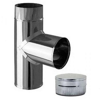 Тройник оцинков. ф.150мм с заглушкой