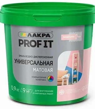 краска эмаль универсальная 0.9кг база А матовая PROF IT