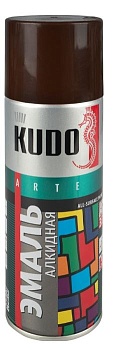 Краска аэроз. алкидная Kudo KU-1024, 520 мл, красно-коричневая