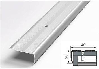 Порог стык ПУ-06 0,9м 40*20мм 001 б/покраски алл.