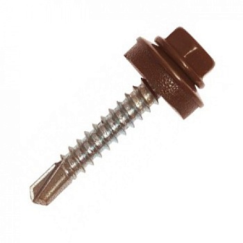Саморез кровельный 4,8х38 RAL8017