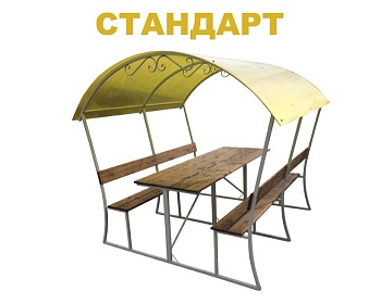 Беседка дачная 2,2х1,9х2,1м (Стандарт) без ПК (каркас)