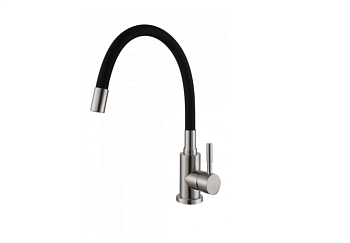 Смесительд/кухни Антей ,шар. с высоким изливом ,черный Дюна нерж.сталь Антей