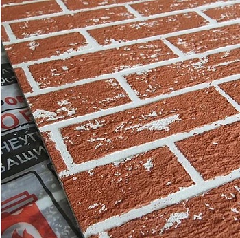 Плита "ОгнеупорOFF" декор кирпич Красный 1200*600*10мм