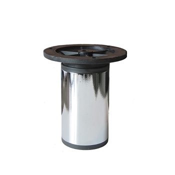 Опора меб.регулируемая мод.396 круг. хром 100мм