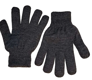 Перчатки х/б утепленные черные