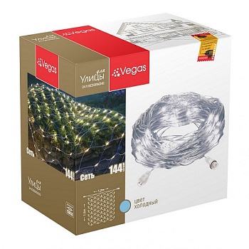 Гирлянда "Сеть"1,2*1,5м 144холод.LEDламп 24V конструктор