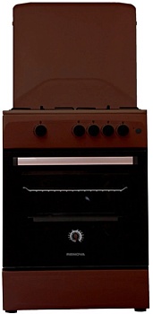 Газовая плита  RENOVA SG6G-BR крышка корич.