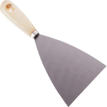 Шпатель 100мм сталь. с дер.ручкой