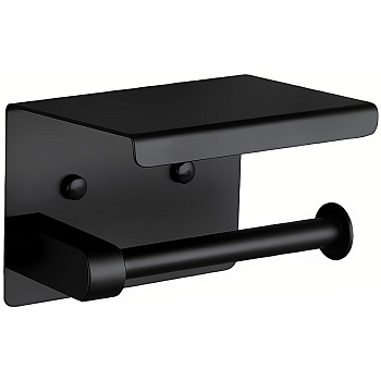 Держатель для бумаги F502-6 с полочкой черный