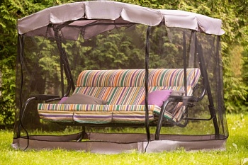 Качели садовые Турин Премиум FLOWER 3-х местные С1202.1204