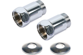 Муфта д/полотенцесушителя 1х3/4 хром с гайками  