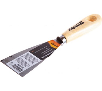 Шпатель  50мм сталь. с дерев. рукояткой  