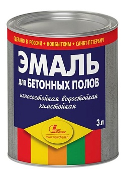 Краска д/пола бетон быстросохн. 3л. желт.-кор. Новбытхим