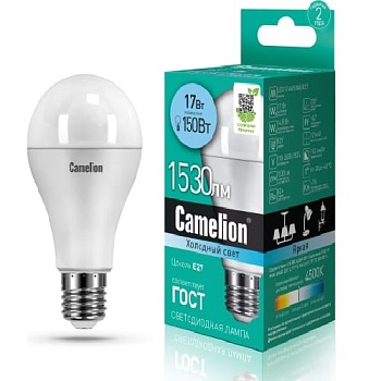 Лампа Camelion LED17 E27 845 шар холодный свет