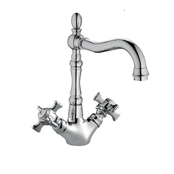 Смесительд/кухни Z02-72 высок. повор.излив. 2-х вентил. "ROSSINKA"