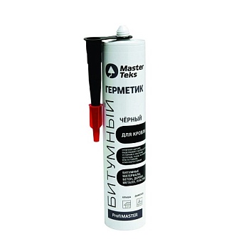 Герметик битумный для кровли MasterTeks Profimaster, 260 мл, черный