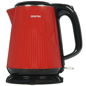 Чайник Centek CT-1025 металл 1.8л, 2200W, двойные стенки, кнопка откр. на ручке