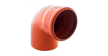 Отвод ПНД 160х90 рыжий