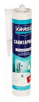 Герметик KRASS силикон. санитар. 300мл белый