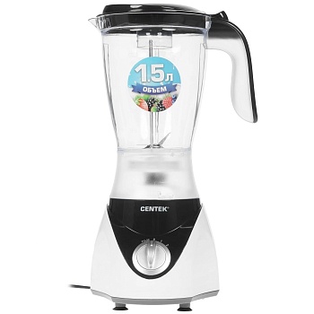 Блендер настольный Centek CT-1323 520 Вт, 2 скорости + импульс, чаша 1,5 л. с ручкой и размет.