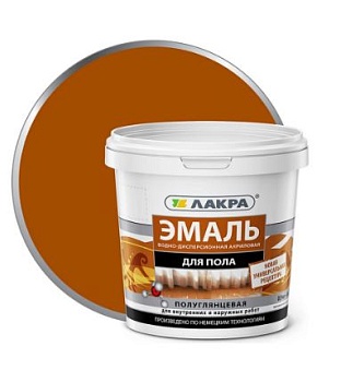 Краска д/пола бетон, дерево быстросохн. 2,4кг зол-кор. акрил ЛАКРА