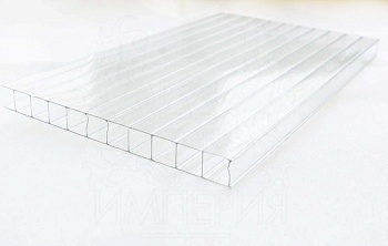 Поликарбонат сотовый 2,1х12м т. 4мм прозрачный