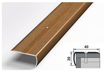 Порог стык ПУ-06 0,9м 40*20мм 088 орех
