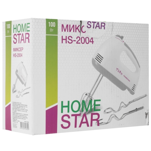 3. Миксер HOMESTAR HS-2004 100Вт 7скор.