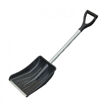 Лопата автомобильная пластмассовая 365х275(З№7) алюм пл., с алюминиевым черенком и V-ручкой