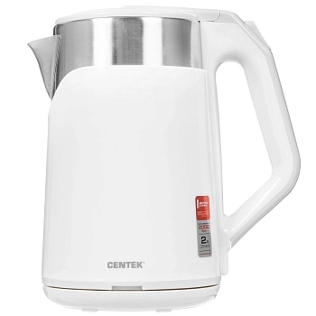Чайник Centek CT-0023  2.0л <2000W> двойной корпус - сталь+пластик, двойная стенка, сохран тепла