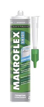 Герметик силиконовый санитарный Makroflex SX101, 290 мл, прозрачный