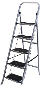 Стремянка 5 ступеней стальная Perilla by Doglular Class Plus, широк. ступ. 1,64 м