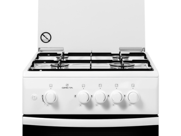 3. Газ.плита GRETA GG 5772 MG33(W)(07AA) бел.4к,ст.крыш,