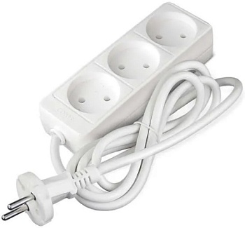 Удлинитель 3х1.5м без заземления 6А IP20 1.3кВт ШВВП Союз 