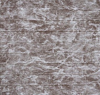 Панель ПВХ 3D самокл. мрамор коричневый 70*77