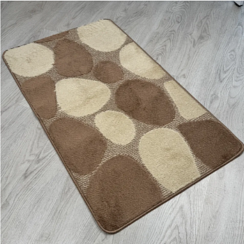 Коврик  для ванной MAXIMUS Камни 50*80мм коричневый