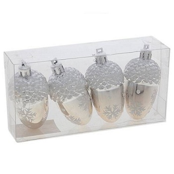 Набор из 4-х новогодних украшений  "Шишка"696358/696359