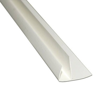 Профиль ПВХ F-образный 60мм белый 3м.