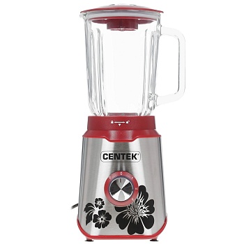 Блендер настольный Centek CT-1327 1000Вт, СТЕКЛЯННЫЙ СТАКАН, стальн. корпус, LED, 3 скорости