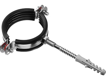 Хомут винтовой Ду 76 75-81 с дюбельсаморезом