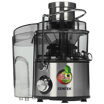 Соковыжималка Centek CT-1211 (черный, сталь) 650Вт, 2 скор. + Pulse, стакан  500 мл,