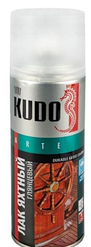 Лак аэрозоль яхтный алкидный Kudo KU-9003, 520 мл, глянцевый