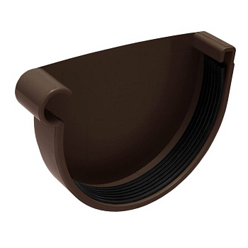 Заглушка на желоб ПВХ ф125мм корич "Альта-Профиль"