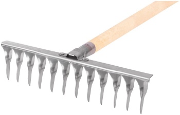Грабли витые 12-ти зуб. с черенком  НЕРЖ.