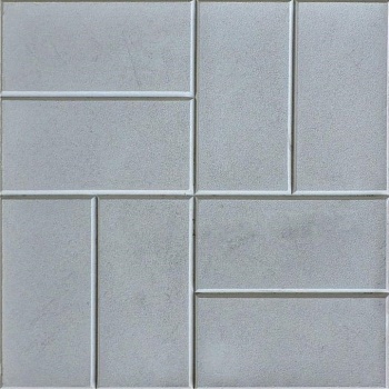 Плитка тротуарная Восемь кирпичей 400х400х50 серая