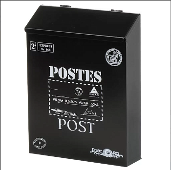 Ящик почтовый "Аллюр " черный с замком,2 ключа