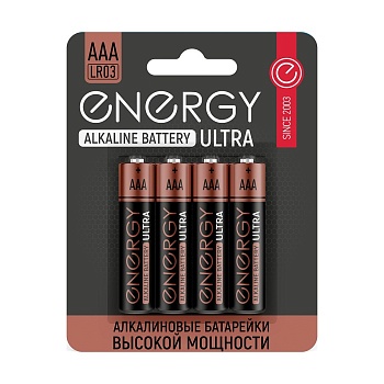 Батарейка Energy Ultra LR03/4B, типоразмер ААА