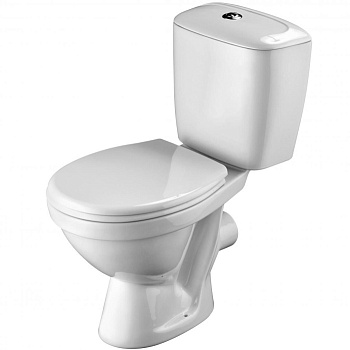 Унитаз-компакт "Паллада"  гориз. выпуск (2-реж.арм, полип., мет.креп)						